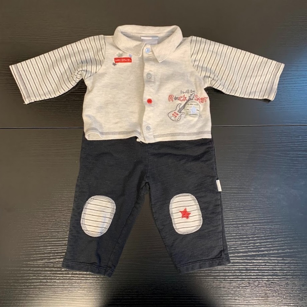 Vitamins Baby I‎ will Be A Rock Star Outfit Pants Shirt Infant Baby 9 Months